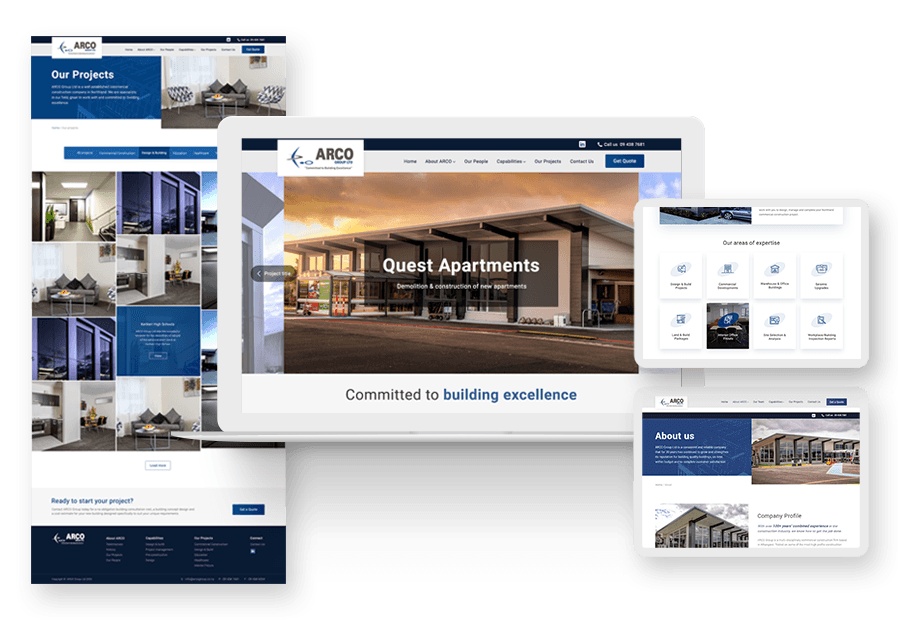 Www.bamiluthunga created the website for construction company ARCO to present their services